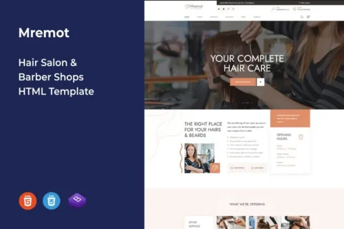 Mua Mremot - Hair Salon & Barber Shops HTML Template giá rẻ