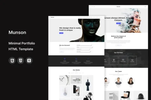 Mua Munson - Minimal Portfolio Template giá rẻ