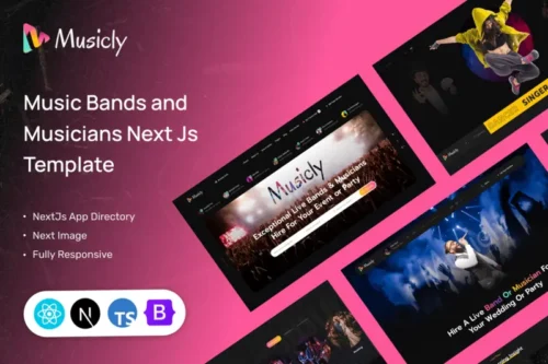 Mua Music Bands & Musicians NextJs Template | Musicly giá rẻ