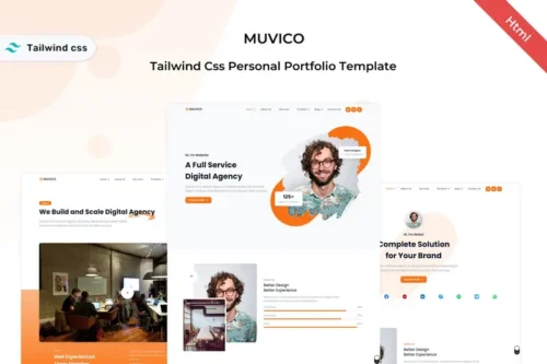 Mua Muvico - Tailwind CSS Personal Portfolio Template giá rẻ