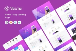 Mua Naima - App Landing Page Tempalte giá rẻ