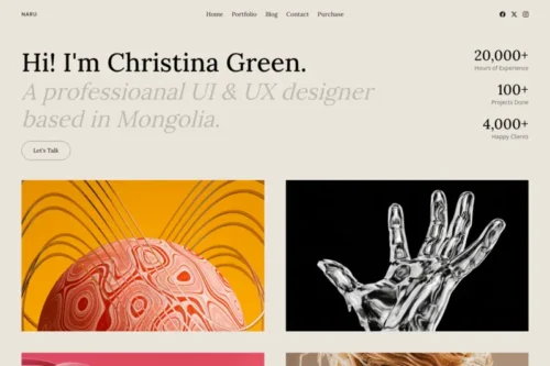 Mua Naru - Personal Portfolio Template giá rẻ