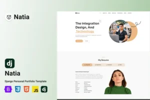 Mua Natia - Django 5 Personal Portfolio Template giá rẻ