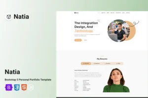 Mua Natia - Personal Resume and Portfolio Template giá rẻ