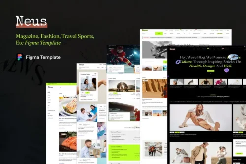 Mua Neus - Blog & Magazine Figma Template giá rẻ
