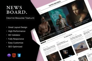 Mua Newsboard - Creative Blog/Magazine/Publisher HTML giá rẻ