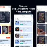 Newsten – Blog & Magazine Mobile HTML Template