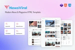 Mua Newsviral - Modern News & Magazine HTML Template giá rẻ