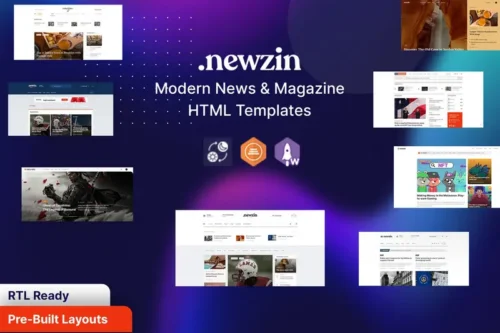 Mua Newzin - Magazine & Newspaper HTML Template giá rẻ