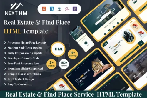 Mua NextHM – Real Estate & Find Place HTML Template giá rẻ