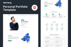 Mua Nick Berg - Responsive Portfolio HTML Template giá rẻ
