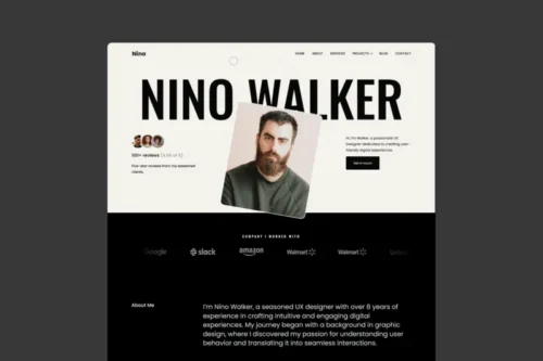 Mua Nino - Modern Portfolio Template giá rẻ