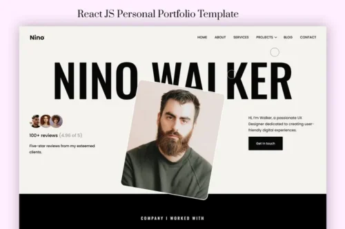 Mua Nino - React JS Personal Portfolio Template giá rẻ