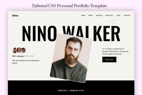 Mua Nino - Tailwind CSS Personal Portfolio Template giá rẻ