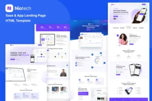 Mua Niotech- Saas & App Landing Page Template giá rẻ