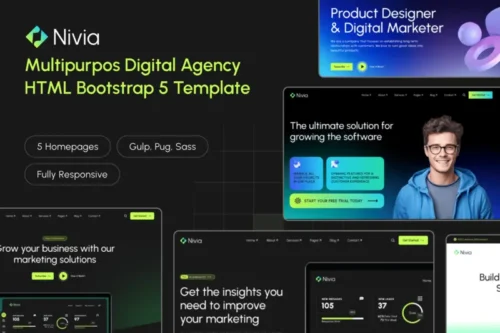 Mua Nivia - Multipurpos Digital Agency HTML Template giá rẻ