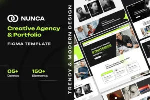 Mua Nunca – Creative Agency & Portfolio Figma Template giá rẻ