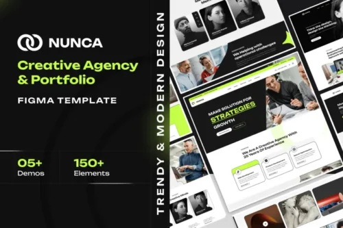 Mua Nunca – Creative Agency & Portfolio Figma Template giá rẻ