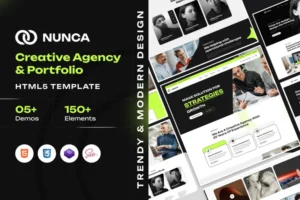 Mua Nunca - Creative Agency & Portfolio HTML5 Template giá rẻ