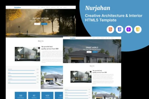 Mua Nurjahan - Creative Architecture & Interior HTML5 giá rẻ