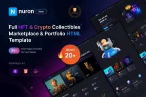 Mua Nuron - NFT Marketplace HTML Template giá rẻ