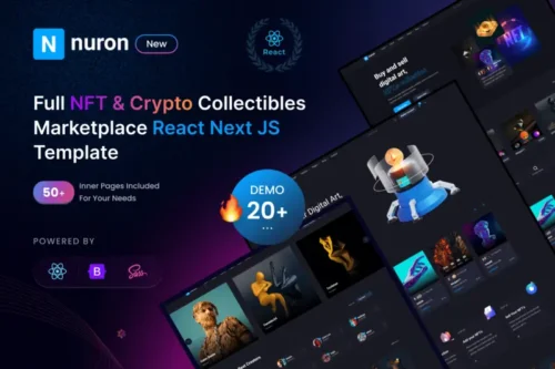 Mua Nuron - NFT Marketplace React NextJS Template giá rẻ
