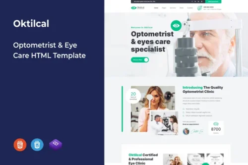Mua Oktilcal - Optometrist & Eye Care HTML Template giá rẻ