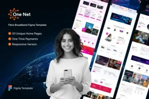 Mua One Net - Broadband & Internet Figma Template giá rẻ