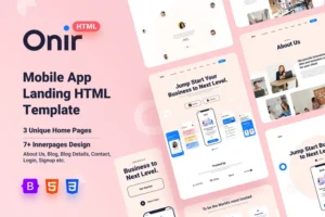 Mua Onir - Mobile App Landing HTML Template giá rẻ