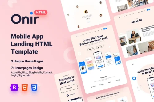 Mua Onir - Mobile App Landing HTML Template giá rẻ