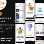 Online Learning and Education Mobile App PWA HTML