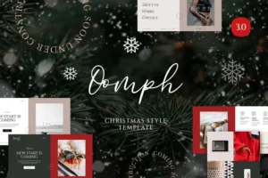 Mua Oomph - Christmas Style One Page Template giá rẻ