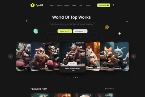 Mua Open9 | NFT Marketplace HTML Template giá rẻ