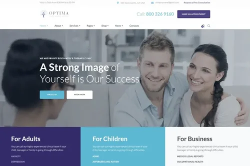 Mua Optima - Psychology Center Website Template giá rẻ