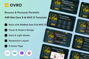 Mua Ovro – ASP.Net Core 9 & MVC 5 Personal Portfolio giá rẻ