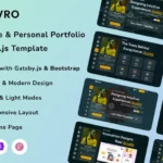 Ovro Gatsby.JS Resume Personal Portfolio Template
