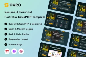 Mua Ovro – Resume Personal Portfolio CakePHP Template giá rẻ