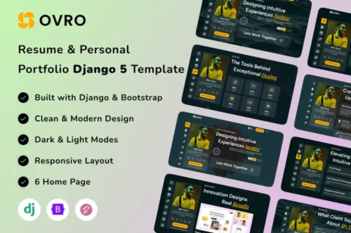 Mua Ovro – Resume & Personal Portfolio Django Template giá rẻ