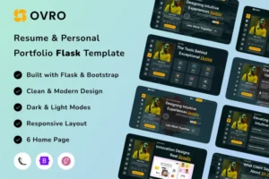 Mua Ovro – Resume & Personal Portfolio Flask Template giá rẻ