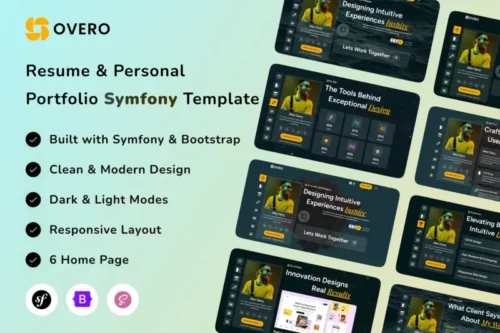 Mua Ovro – Symfony Resume Personal Portfolio Template giá rẻ