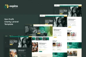 Mua Oxpins - Non Profit Charity Laravel 11 Template giá rẻ