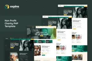 Mua Oxpins - Non Profit Charity PHP Template giá rẻ