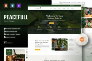 Mua Peaceful - Nature Cottage & Camping HTML Template giá rẻ