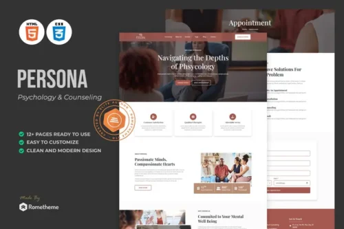 Mua Persona - Psychology & Counseling HTML Template giá rẻ