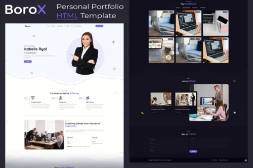 Mua Personal Portfolio HTML Template - Borox giá rẻ