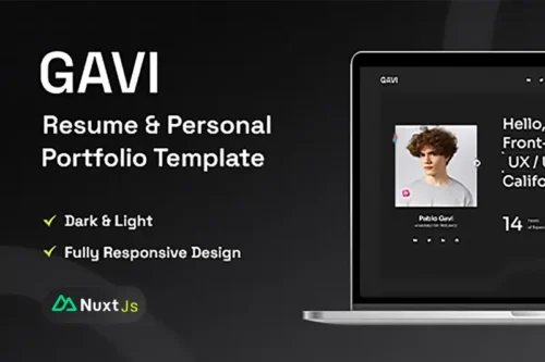 Mua Personal Portfolio Resume Nuxtjs Template giá rẻ