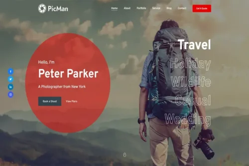 Mua PicMan - Personal Portfolio Template giá rẻ