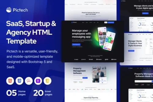 Mua PicTech – Creative SaaS & Startup HTML5 Template giá rẻ
