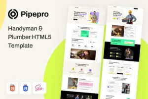 Mua Pipepro - Handyman & Plumber HTML Template giá rẻ