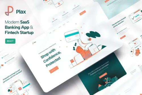 Mua Plax - Finance & Fintech Startup React Template giá rẻ